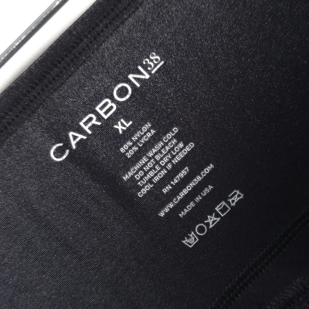 CARBON38 Women's Leggings Black Skinny High Rise XL‎ Stretch USA MADE